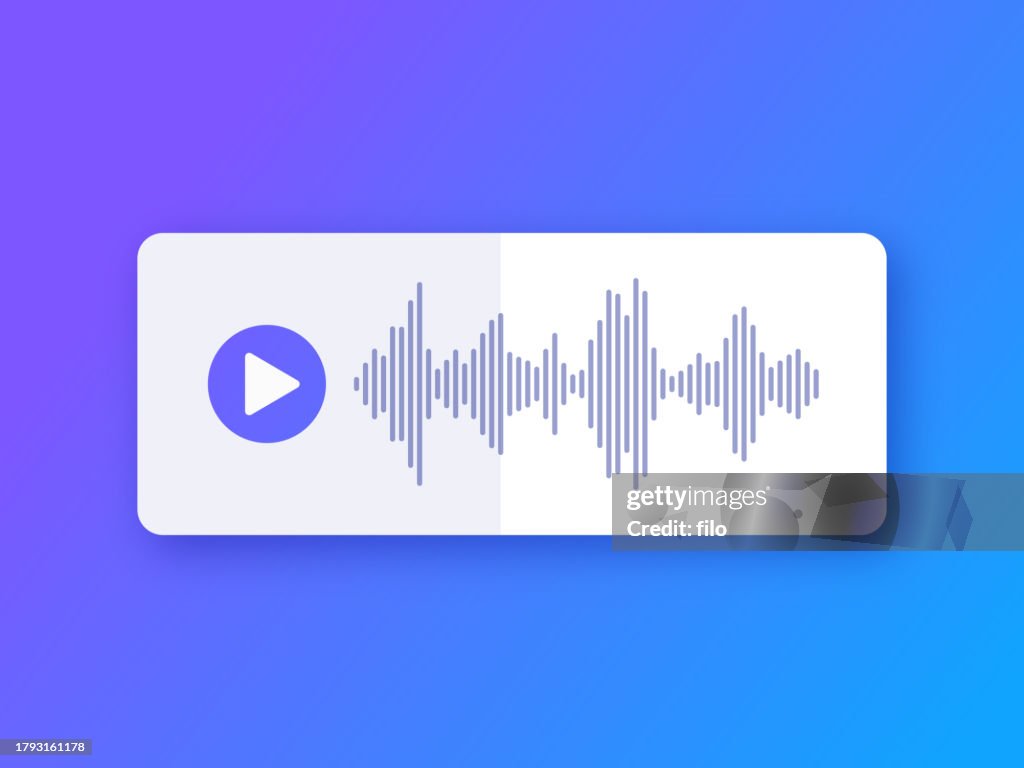 Audio Line Playing Music Podcast Sound Wave Form Gradient