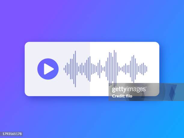 audio line playing music podcast sound wave form gradient - live event stock illustrations