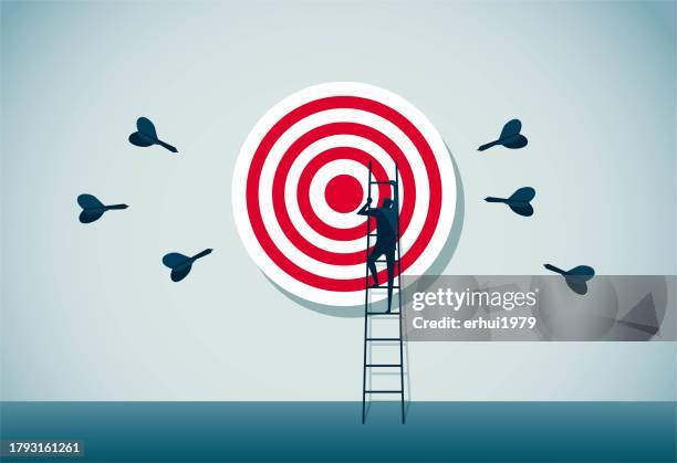 aus dem ziel - misserfolg stock-grafiken, -clipart, -cartoons und -symbole