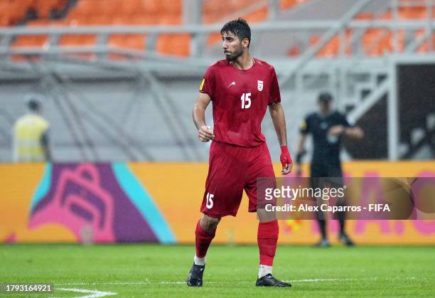 Mohammad Askari of IR Iran looks on during the FIFA U-17 World Cup Group C match between England and IR Iran at Jakarta International Stadium on...