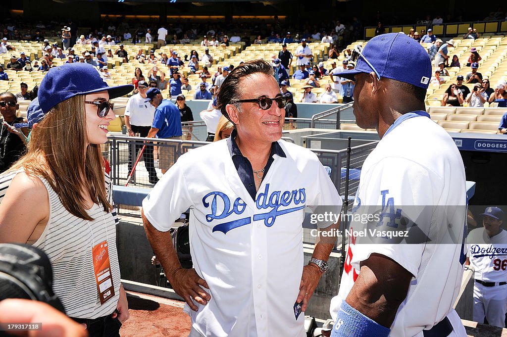 Celebrities At The Los Angeles Dodgers Game