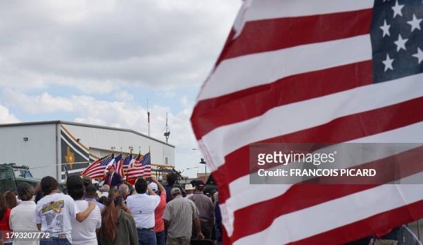 Former President Donald Trump gives remarks at the South Texas International airport on November 19, 2023 in Edinburg, Texas. Trump and Texas...