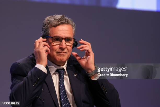 Aziz Akhannouch, Morocco's prime minister, at the Group of 20 investment summit in Berlin, Germany, on Monday, Nov. 20, 2023. German Chancellor Olaf...