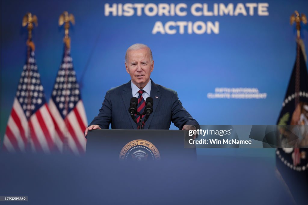 President Biden Delivers Remarks On His Administration's Efforts To Combat Climate Change