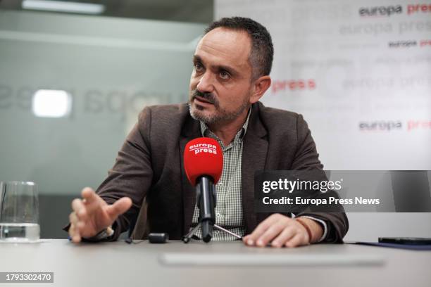 The mayor of Mostoles, Manuel Bautista, during an interview for Europa Press, on 14 November, 2023 in Mostoles, Madrid, Spain. Manuel Bautista has...