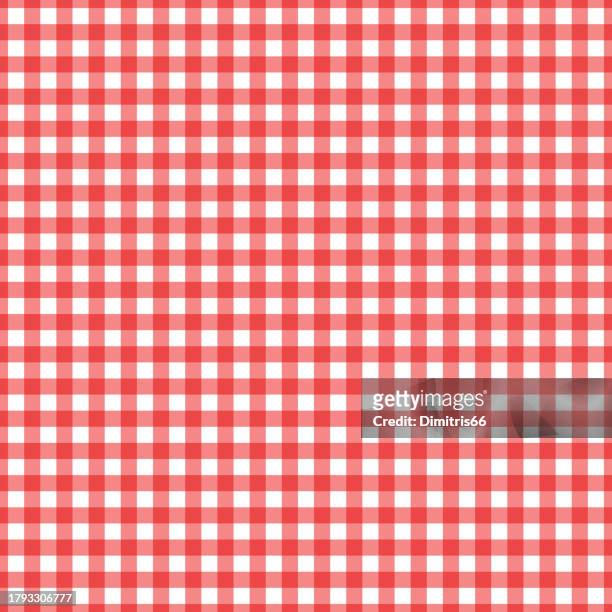 vector tablecloth seamless pattern - checkered table cloth stock illustrations