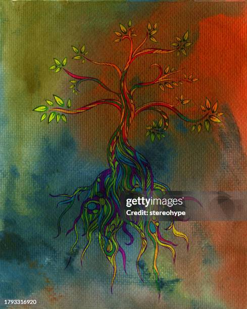 hope bonsai - microbiome stock illustrations