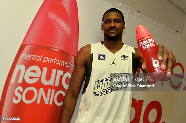 Dallas Mavricks Bernard James during Neuro Drinks At LudaDay Weekend Celebrity Basketball Game at GSU Sports Arena on September 1, 2013 in Atlanta,...