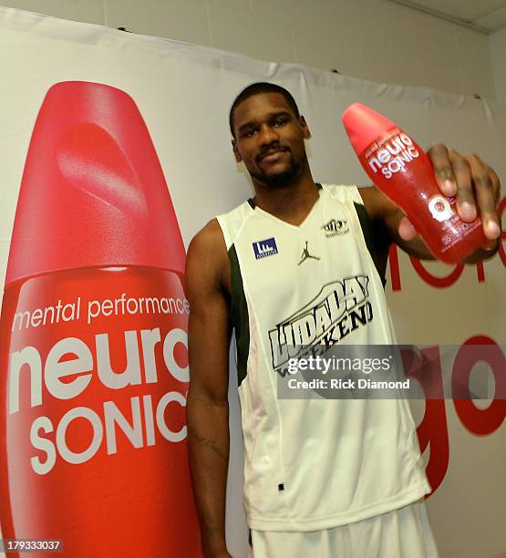 Dallas Mavricks Bernard James during Neuro Drinks At LudaDay Weekend Celebrity Basketball Game at GSU Sports Arena on September 1, 2013 in Atlanta,...