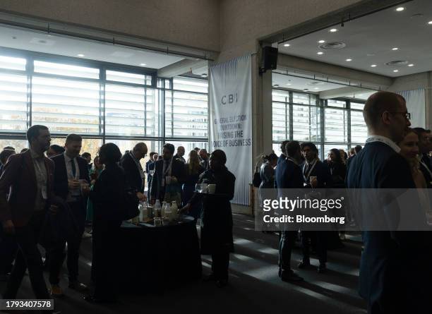 Attendees during a networking break at the "CBI General Election Countdown: Raising The Voice Of Business" conference in London, UK, on Monday, Nov....