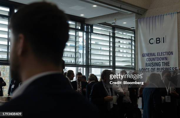 Attendees during a networking break at the "CBI General Election Countdown: Raising The Voice Of Business" conference in London, UK, on Monday, Nov....