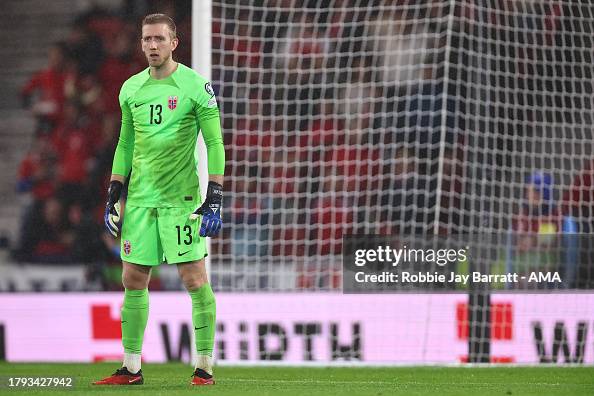 Egil Selvik of Norway the UEFA EURO 2024 European qualifier match