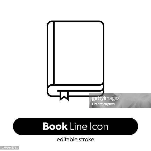 stockillustraties, clipart, cartoons en iconen met book line icon. editable stroke vector icon. - app store logo