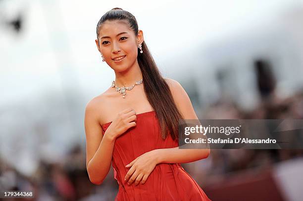 Miori Takimoto attends "Kaze Tachinu" Premiere at the 70th Venice International Film Festival on September 1, 2013 in Venice, Italy.