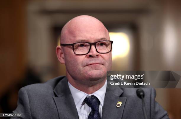 Sean O'Brien, General President of the International Brotherhood of Teamsters, testifies during a Senate Health, Education, Labor and Pensions...