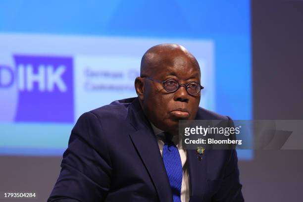 Nana Akufo-Addo, Ghana's president, at the Group of 20 investment summit in Berlin, Germany, on Monday, Nov. 20, 2023. German Chancellor Olaf Scholz...