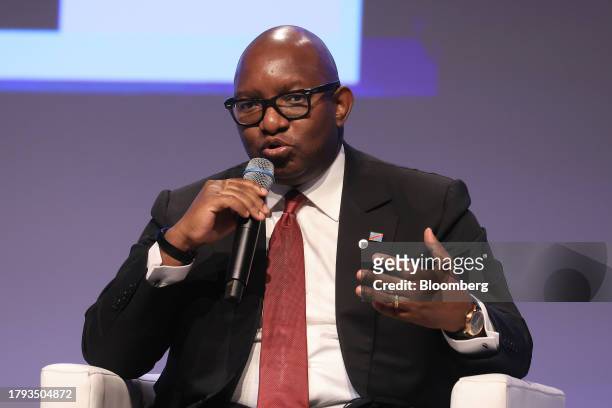Jean-Michel Sama Lukonde, Democratic Republic of Congo's prime minister, at the Group of 20 investment summit in Berlin, Germany, on Monday, Nov. 20,...