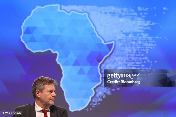 Robert Habeck, Germany's economy and climate minister, at the Group of 20 investment summit in Berlin, Germany, on Monday, Nov. 20, 2023. German...