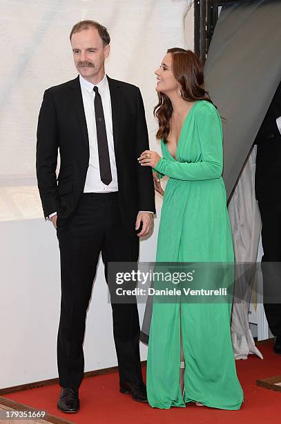 Actors Brían F. O'Byrne and Catalina Sandino Moreno attend "Medeas" Photocall during the 70th Venice International Film Festival at Palazzo del...