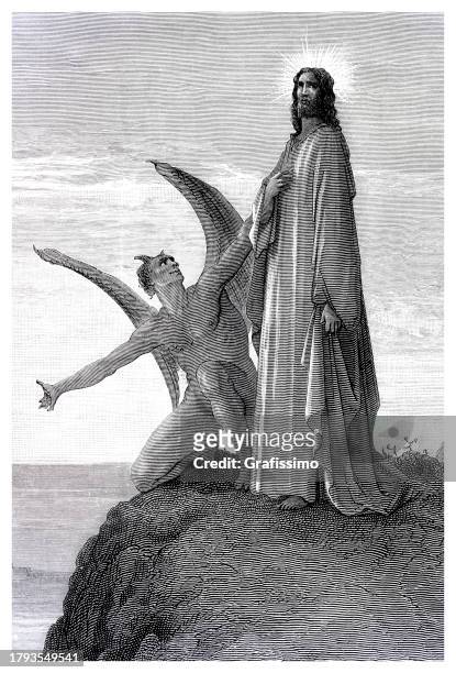 versuchung jesu christi durch satan - 1884 stock-grafiken, -clipart, -cartoons und -symbole