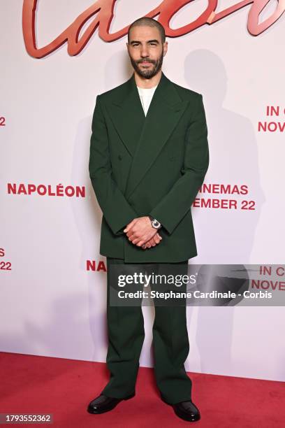 Tahar Rahim attends the "Napoleon" World Premiere at Salle Pleyel on November 14, 2023 in Paris, France.