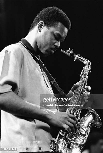 American jazz saxophonist Greg Osby performs at the NOS Jazz festival at de Meervaart in Amsterdam, Netherlands on 10th August 1989.