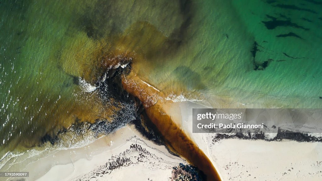 Aerial view of Busselton at sunrise, Western Australia