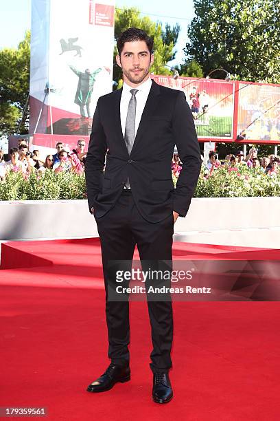 Actor Pierre-Yves Cardinal attends the 'Tom At The Farm' Premiere during the 70th Venice International Film Festival at the Palazzo del Cinema on...