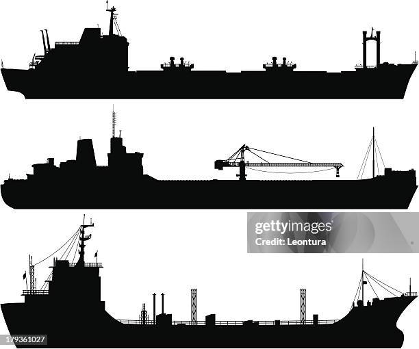 oil tankers - oil tanker ships stock illustrations