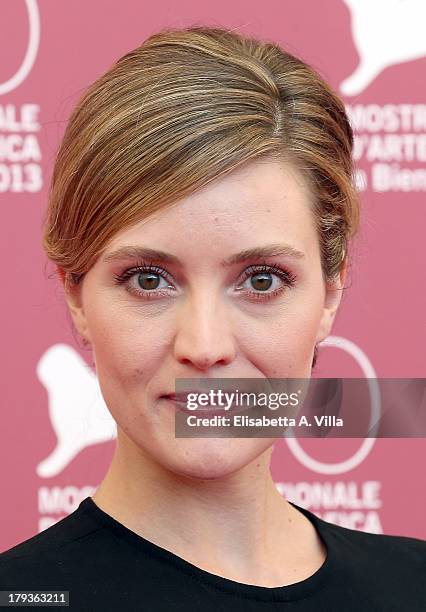 Actress Evelyne Brochu attends the 'Tom And The Farm' Photocall during the 70th Venice International Film Festival at the Palazzo del Casino on...