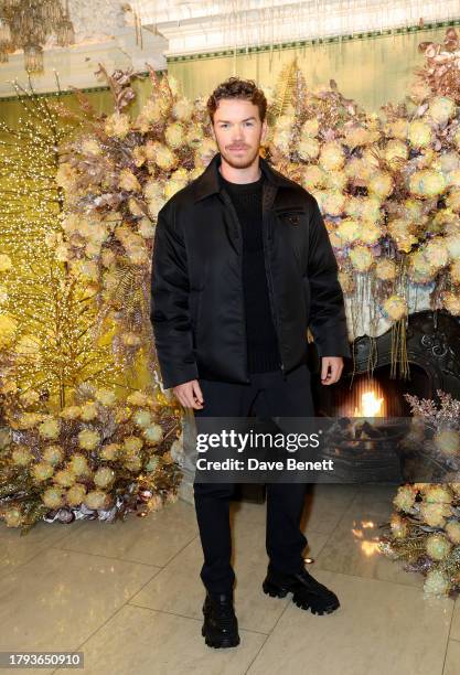 Will Poulter attends Annabel's Christmas Facade unveiling on November 14, 2023 in London, England.