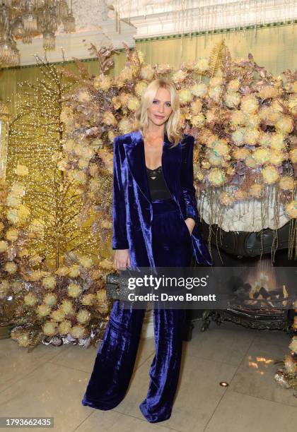 Poppy Delevingne attends Annabel's Christmas Facade unveiling on November 14, 2023 in London, England.