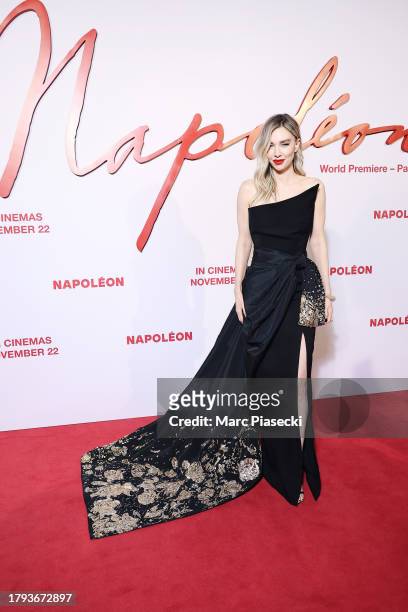 Vanessa Kirby attends the "Napoleon" World Premiere at Salle Pleyel on November 14, 2023 in Paris, France.