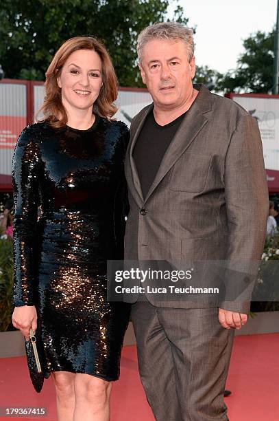 Jury member Martina Gedeck and Markus Imboden attend the "The Zero Theorem" Premiere during the 70th Venice International Film Festival at Sala...