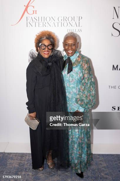 Marion Marshall and Bethann Hardison attend Dallas Fashion Group International Night of Stars on November 10, 2023 in Dallas, Texas.
