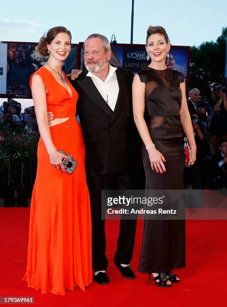 Holly Gilliam, Terry Gilliam and Amy Gilliam attend 'The Zero Theorem' Premiere during the 70th Venice International Film Festival at the Palazzo del...