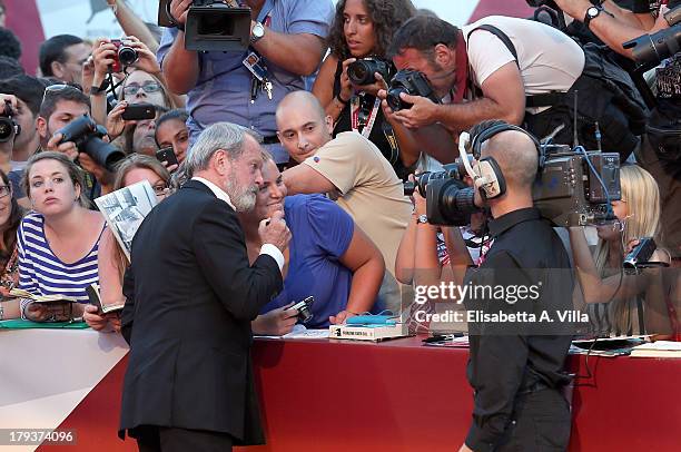 Director Terry Gilliam attends 'The Zero Theorem' Premiere during the 70th Venice International Film Festival at the Palazzo del Cinema on September...