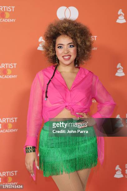 Paola Guanche attends the Best New Artist Showcase and CPI during the 24th Annual Latin Grammy Awards on November 14, 2023 in Seville, Spain.