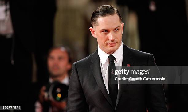 Actor Tom Hardy attends the 'Locke' Premiere during the 70th Venice International Film Festival at the Sala Darsena on September 2, 2013 in Venice,...