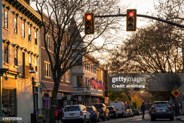 street view of doylestown - doylestown pa stock pictures, royalty-free photos & images