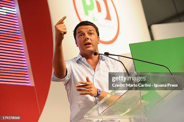 Matteo Renzi attends the Festa Democratica of the Democratic Party at Parco Nord in Bologna on September 2, 2013 in Bologna, Italy. The 38-years old...