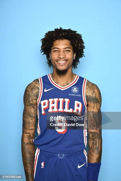 Kelly Oubre Jr. #9 of the Philadelphia 76ers poses for a head shot during NBA Media Day on Octoberr 02, 2023 at the Philadelphia 76ers Training...