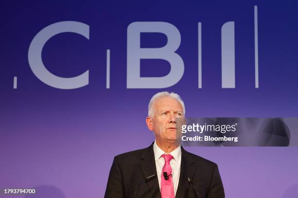 Brian McBride, president of the Confederation of British Industry, at the "CBI General Election Countdown: Raising The Voice Of Business" conference...