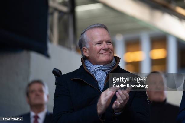 Don Banker, founder and chief executive officer of Banker Steel Co., during an event at 270 Park Avenue, JPMorgan Chase's new global headquarters...