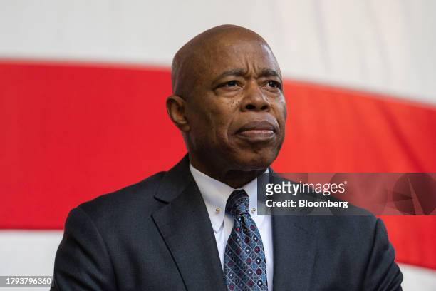 Eric Adams, mayor of New York, during an event at 270 Park Avenue, JPMorgan Chase's new global headquarters building, in New York, US, on Monday,...