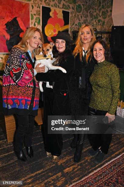 Andrea Lowe, Collette Cooper, Laura Whitmore and Dame Arlene Phillips attend the launch of Collette Cooper's new Christmas album "Darkside Of...