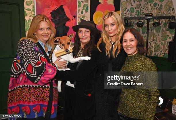 Andrea Lowe, Collette Cooper, Laura Whitmore and Dame Arlene Phillips attend the launch of Collette Cooper's new Christmas album "Darkside Of...
