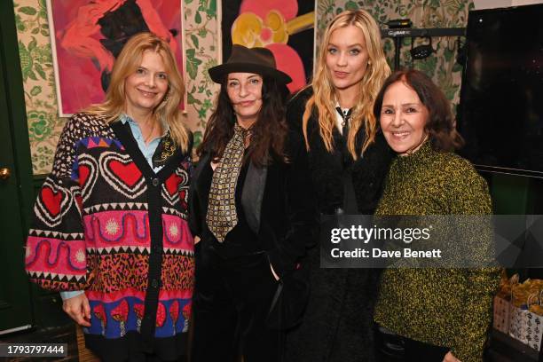 Andrea Lowe, Collette Cooper, Laura Whitmore and Dame Arlene Phillips attend the launch of Collette Cooper's new Christmas album "Darkside Of...