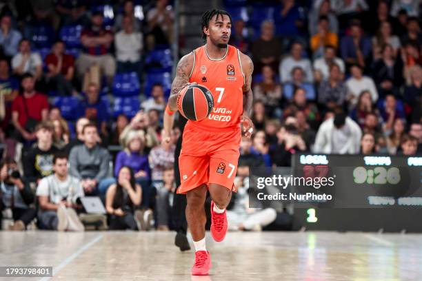 Chris Jones of Valencia Basket during the Turkish Airlines Euroleague match between FC Barcelona and Valencia Basket at the Palau Blaugrana on...