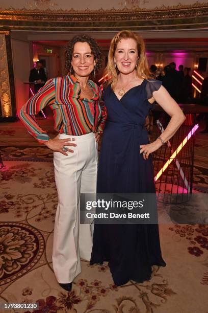 Alex Polizzi and Helen Brocklebank, Walpole CEO, attend the Walpole British Luxury Awards 2023 at The Dorchester on November 20, 2023 in London,...